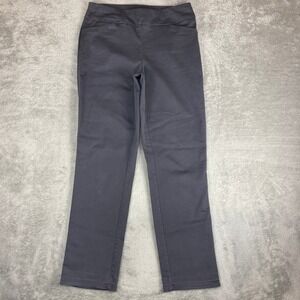 Croft & Barrow Effortless Stretch Pant Women's Charcoal Gray Size 8 Reg Pull On